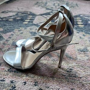 Via Spiga silver heels